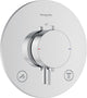 Thermostatique bain-douche encastré Hansgrohe Ecostat Comfort 2 sorties chromé