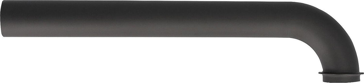 Coude d'évacuation 90° 32x300mm avec bord rabattu Acier inoxydable noir