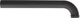 Coude d'évacuation 90° 32x300mm avec bord rabattu Acier inoxydable noir