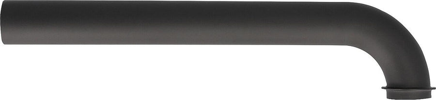 Coude d'évacuation 90° 32x300mm avec bord rabattu Acier inoxydable noir