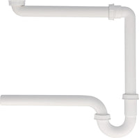 Siphon gain de place ABS 1 1/4" x Ø32 mm, blanc