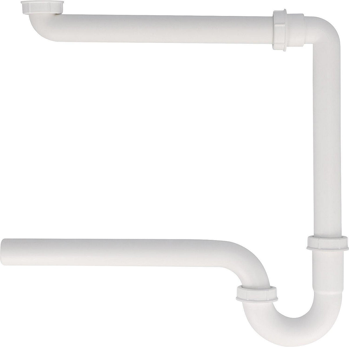 Siphon gain de place ABS 1 1/4" x Ø32 mm, blanc