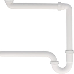 Siphon gain de place ABS 1 1/4" x Ø32 mm, blanc