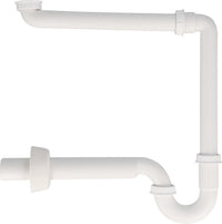 Siphon gain de place PP 1 1/4" x Ø40mm, blanc