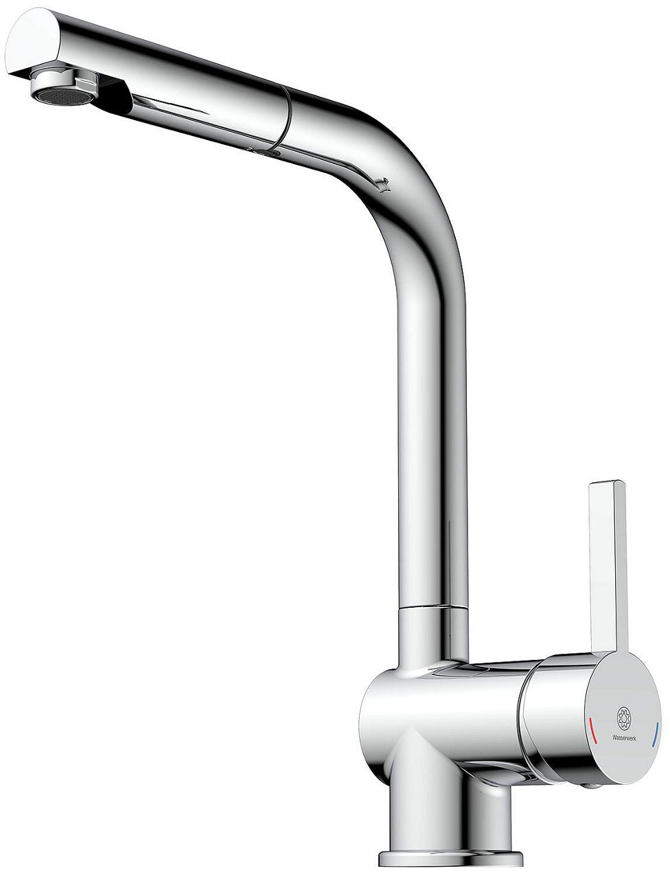 Mitigeur d'évier Wasserwerk WK 2 avec douchette extractible pour la vaisselle