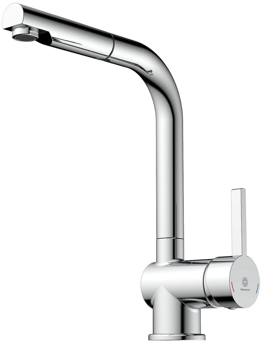 Mitigeur d'évier Wasserwerk WK 2 avec douchette extractible pour la vaisselle