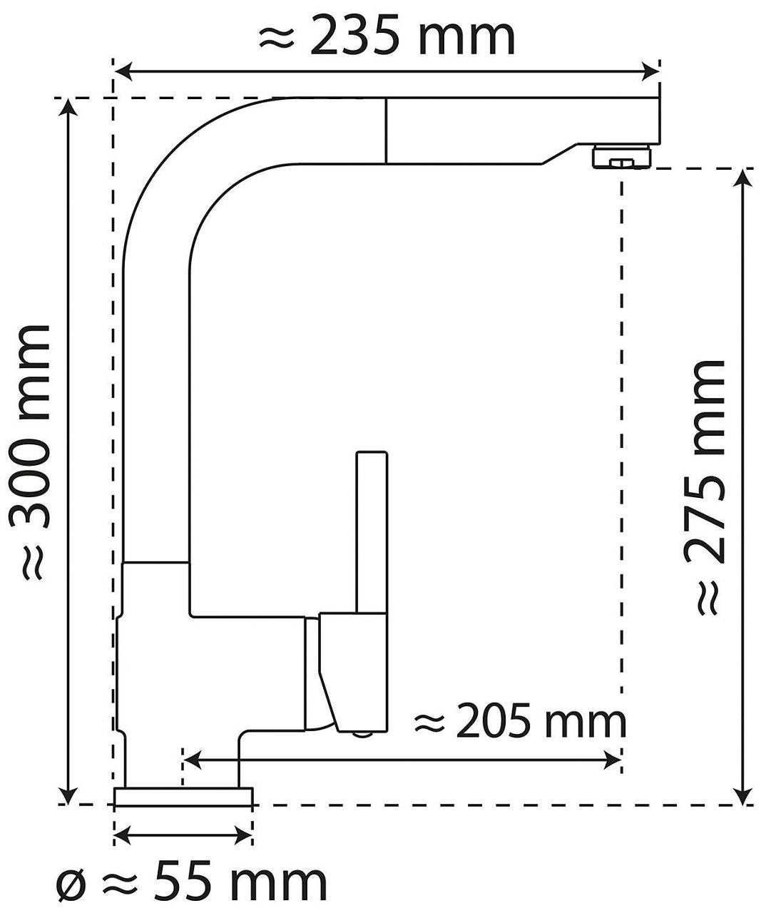 Mitigeur d'évier Wasserwerk WK 2 avec douchette extractible pour la vaisselle