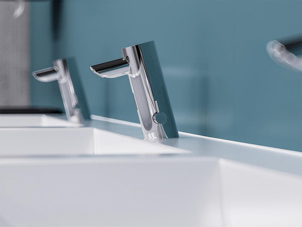 Robinetterie électronique de lavabo Schell Puris E2 saillie 105mm chromé