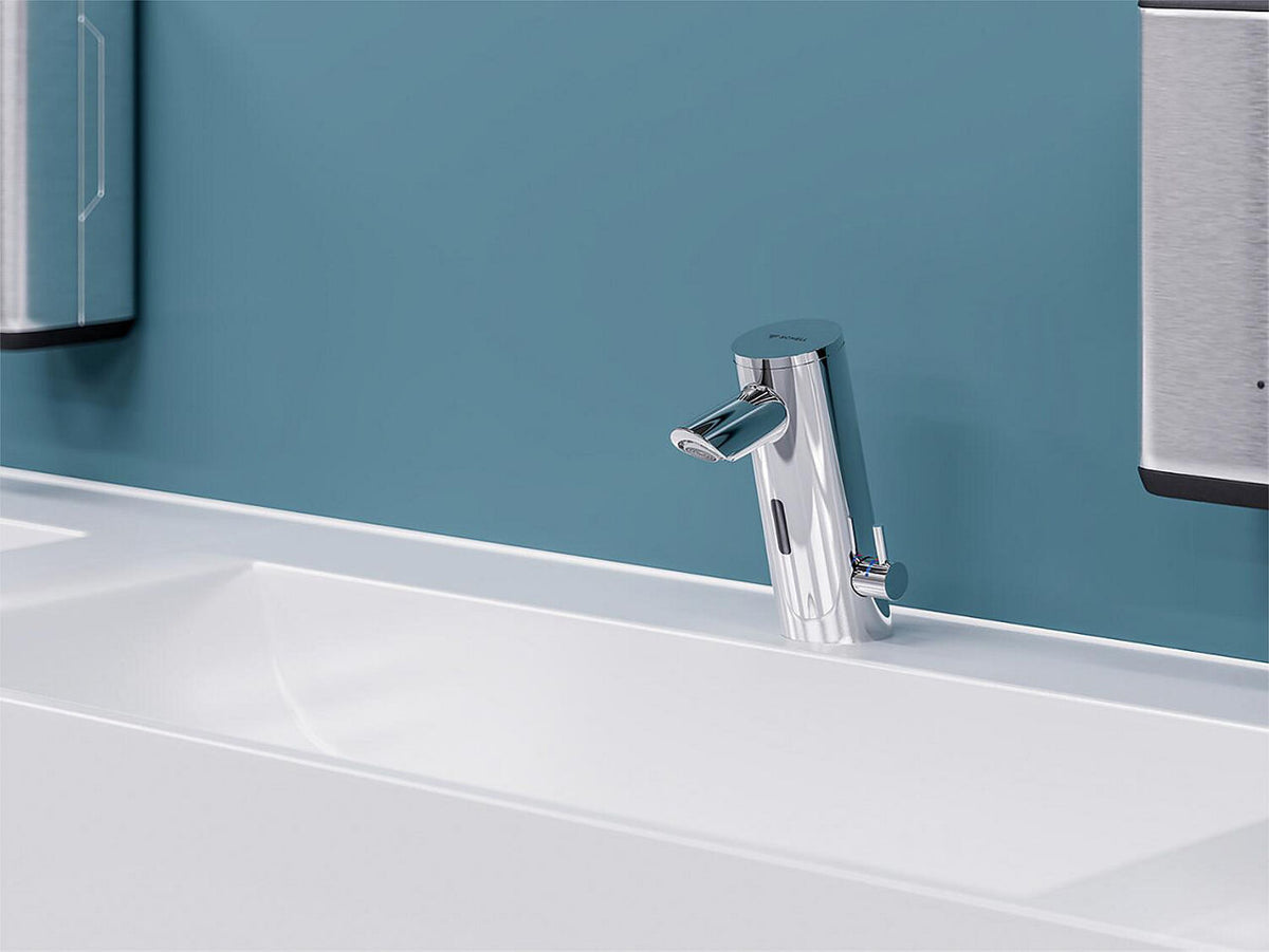 Robinetterie électronique de lavabo Schell Puris E2 saillie 105mm chromé