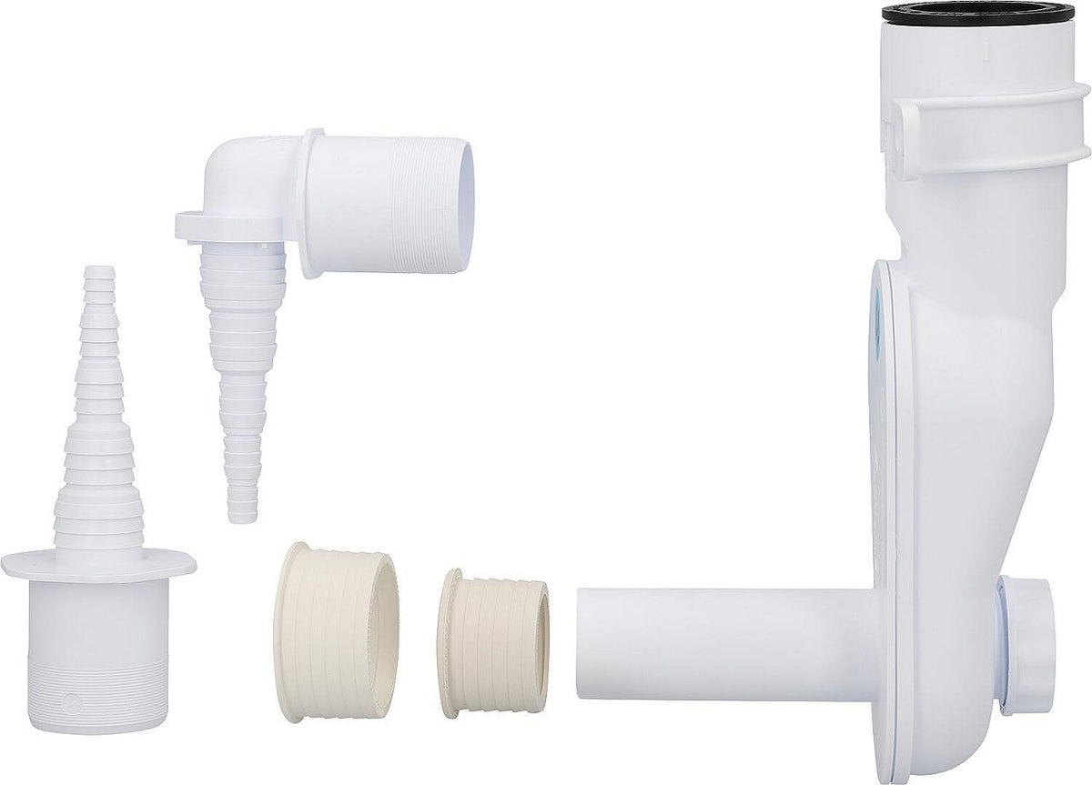 Siphon d'appareil à économie d'espace HAAS OHA DN32/40/50, Kit avec embout de tuyau Ø8,2-26,5 mm