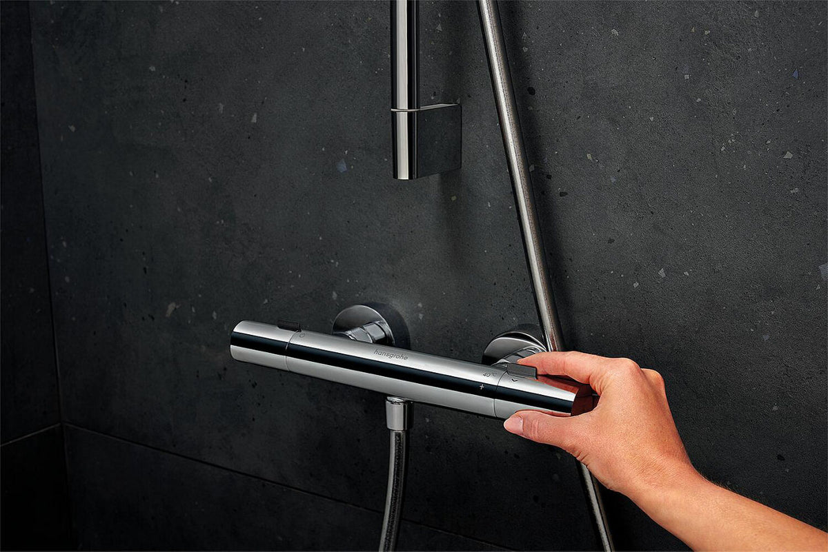 Thermostatique douche apparent Hansgrohe Ecostat Fine chromé