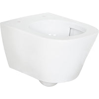 WC suspendu à fond creux Laufen Meda Advanced Compact blanc, sans bride de rinçage Silent Flush L x H x P : 360x355x490mm