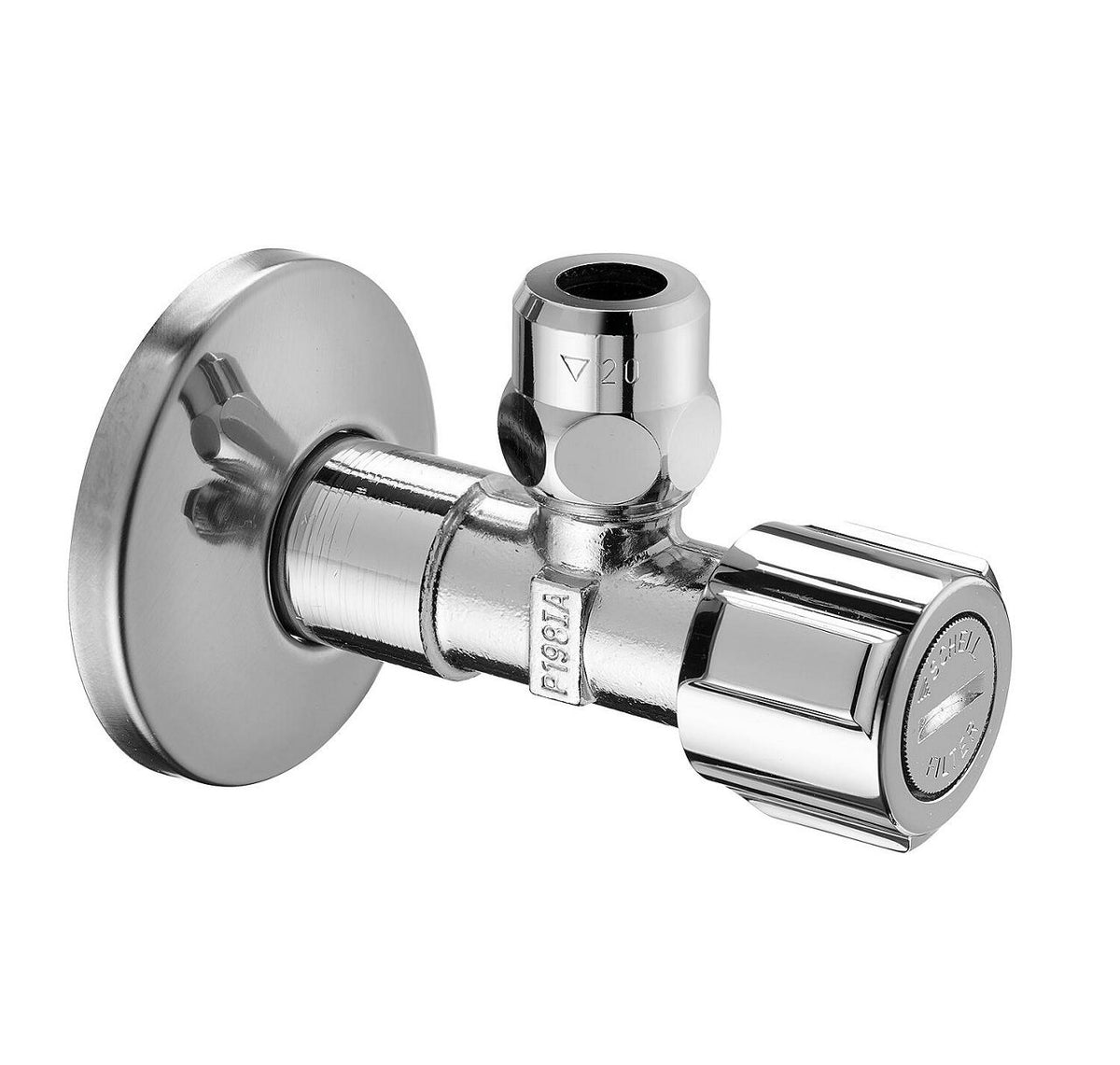 Schell Vanne de régulation équerre Comfort 1/2" avec filtre et compensation longitudinale 3/8"x10mm Réf : 05 428 06 99
