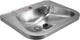 Vasque en inox Loggere Exclusiv I l x p x h : 560 x 420 x 155 mm avec trop-plein et trou pour robinetterie