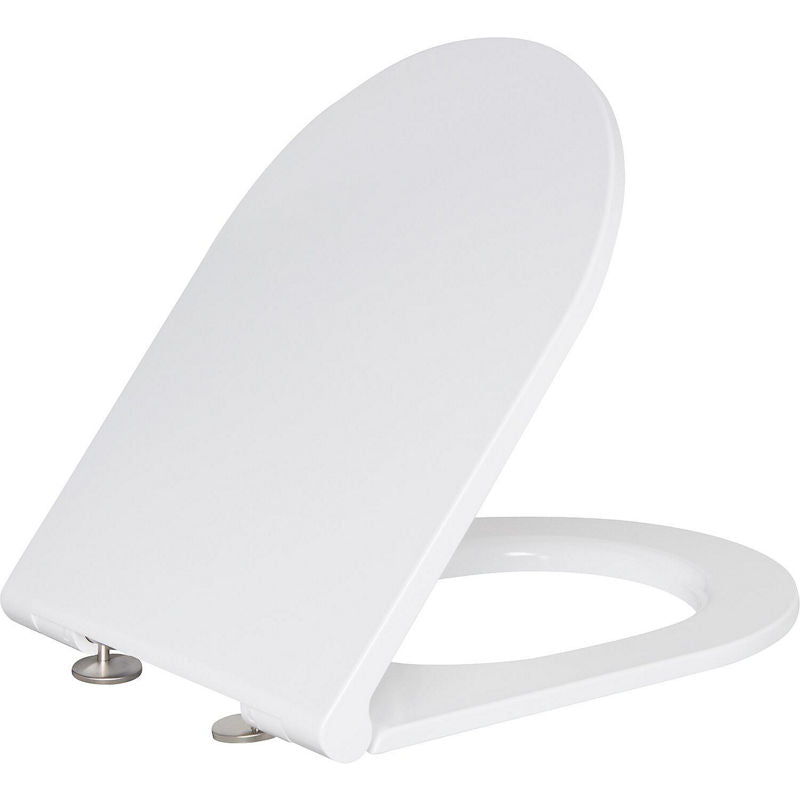 Abattant WC Elanda II fermeture douce duroplaste blanc charnière inox