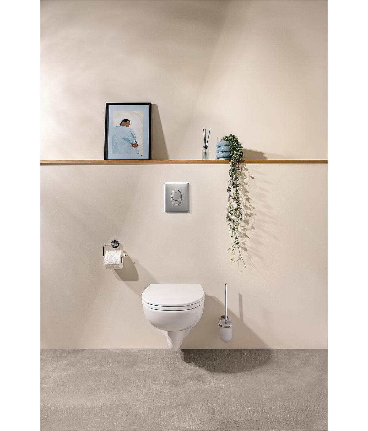 Wand-Tiefspül-WC Grohe Bau Keramik B x H x T: 355x357x535 mm spülrandlos, weiß
