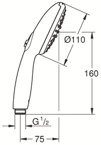 Douchette à main Grohe Tempesta 110