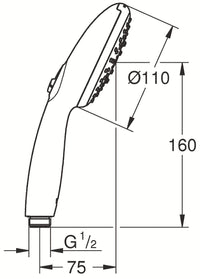 Douchette à main Grohe Tempesta 110