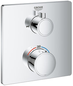 Thermostatique bain-douche encastré Grohe Grohtherm 2 sorties chromé