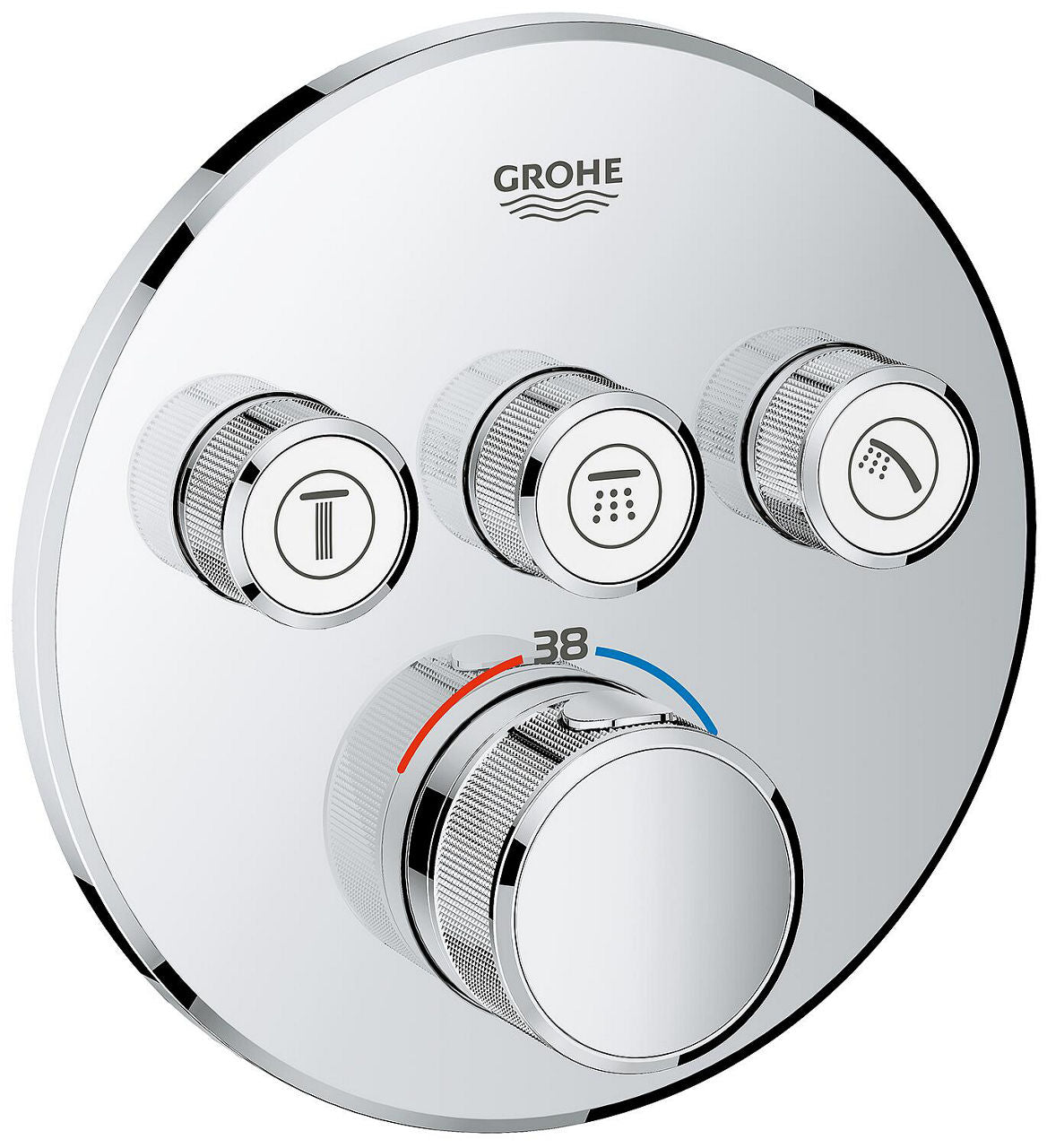 Thermostatique douche encastré Grohe Grohtherm SmartControl 3 sorties chromé