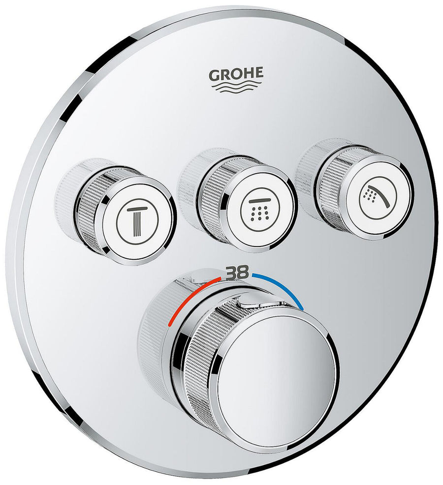 Thermostatique douche encastré Grohe Grohtherm SmartControl 3 sorties chromé