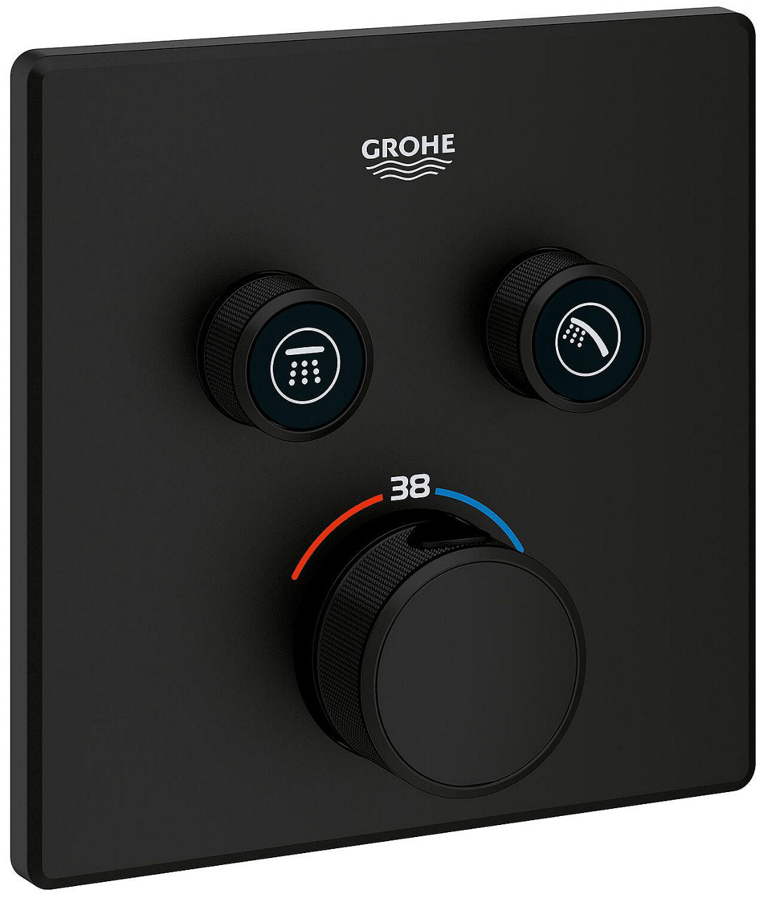 Thermostatique douche encastré Grohe Grohtherm SmartControl 2 sorties noir mat