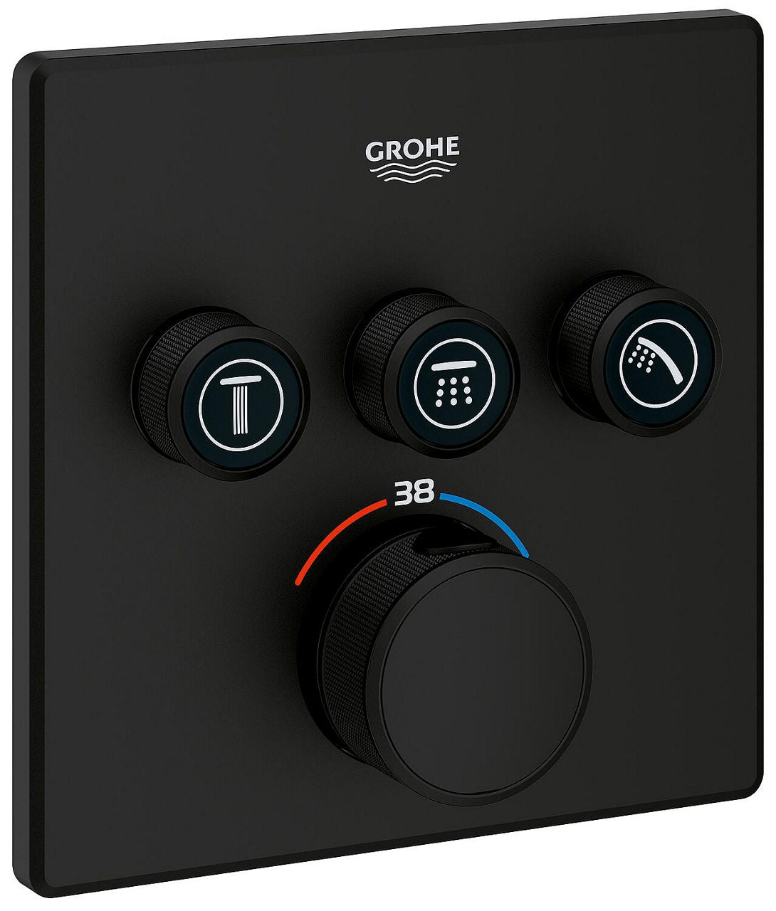 Thermostatique douche encastré Grohe Grohtherm SmartControl 3 sorties noir mat