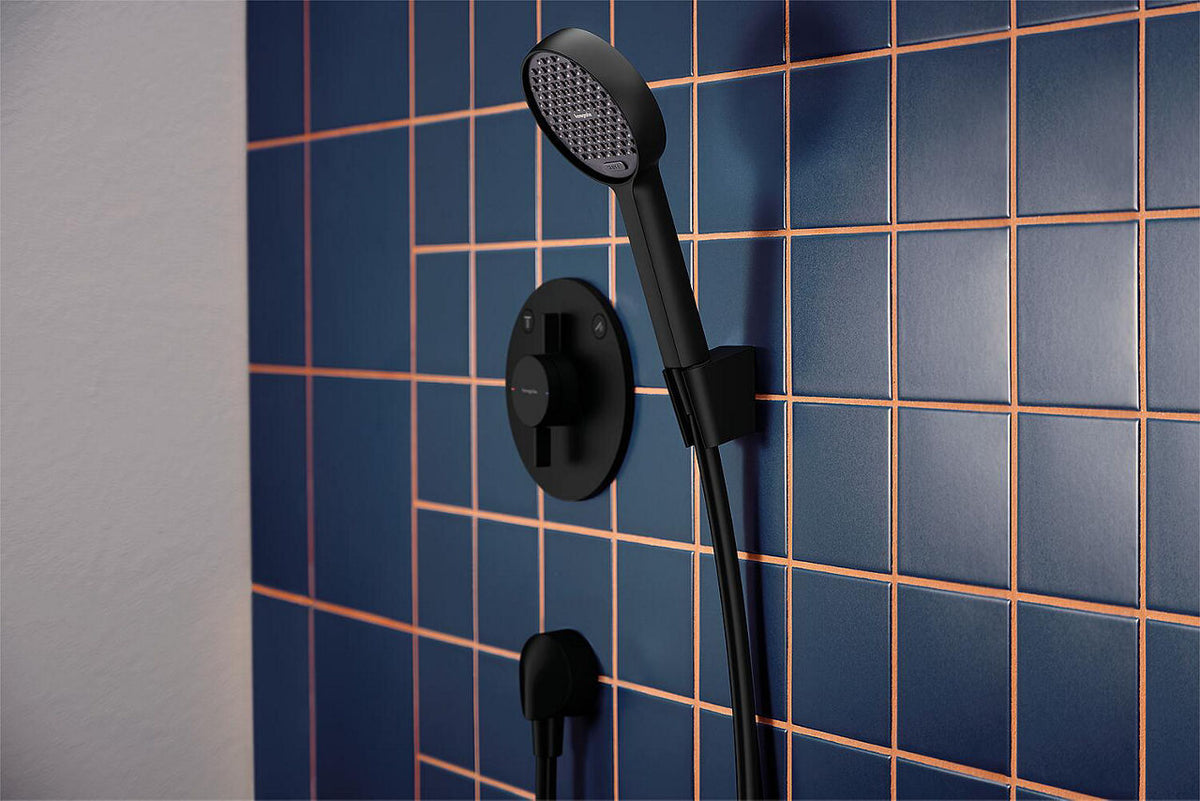 Hansgrohe Brauseschlauch Activera Select S 95 mit 2-Strahl Handbrause und Halter, Mattschwarz