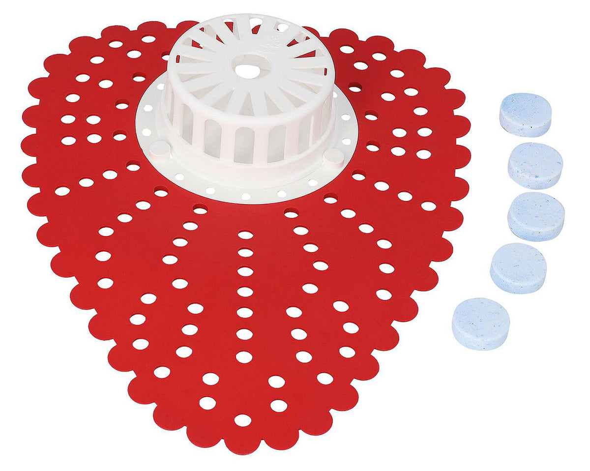 Filtre d'urinoir Typ M, conception mobile, rouge, plastique