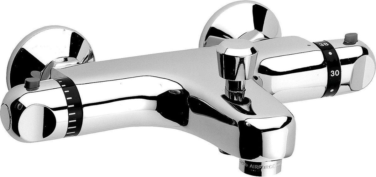 Thermostatique bain-douche apparent Patmos chromé saillie 164 mm