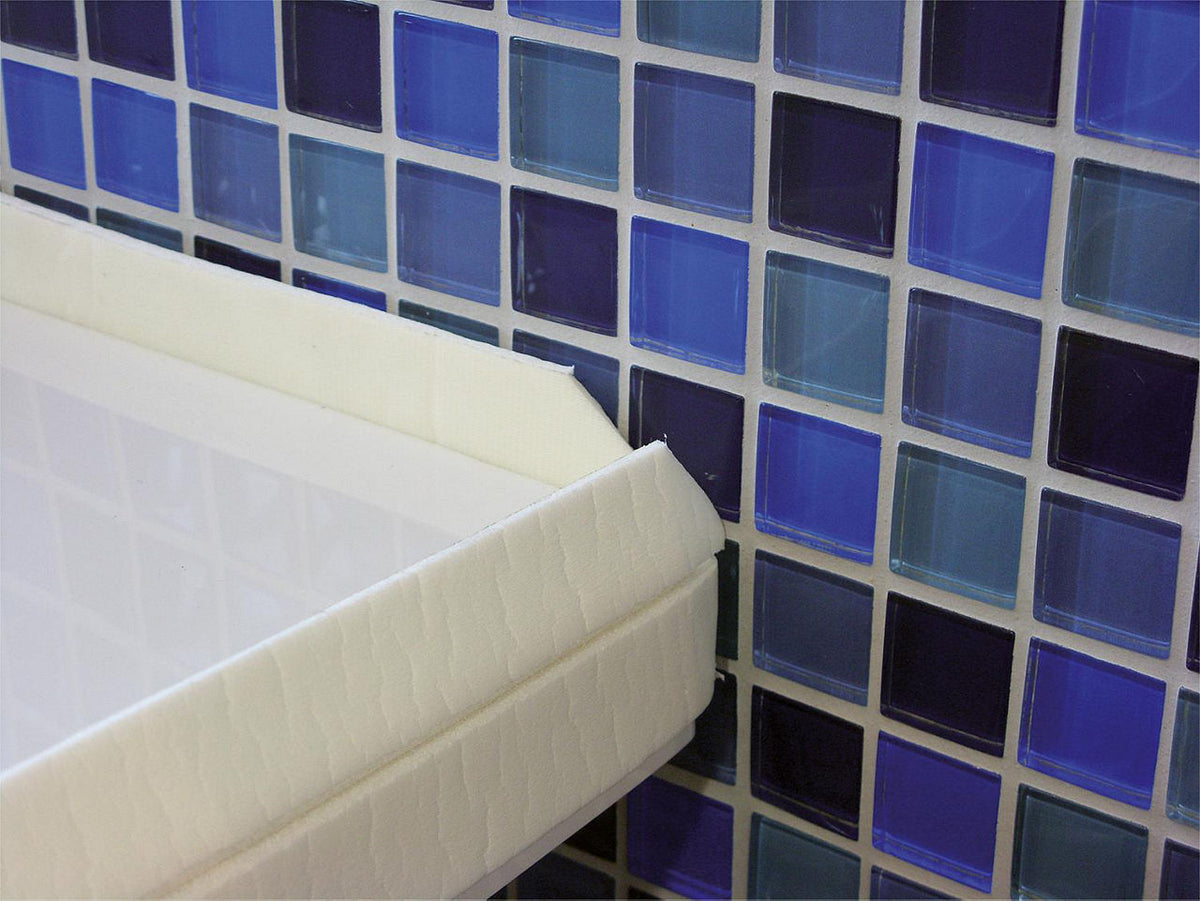 Bande d'isolation bord baignoire 3.300 x 50 x 4 mm - blanc bande PE autocollante