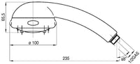 Douchette BP A 010 HB (FRESH) DN15 (1/2"), 3 jets, Ø 100 mm chrome