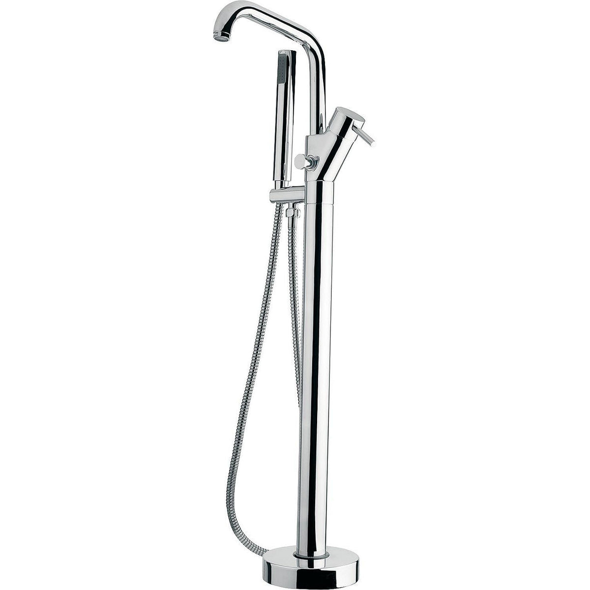 Mitigeur bain/douche sur pied Kos avec douchette stick + corps encastrement, saillie 222 mm, chromé