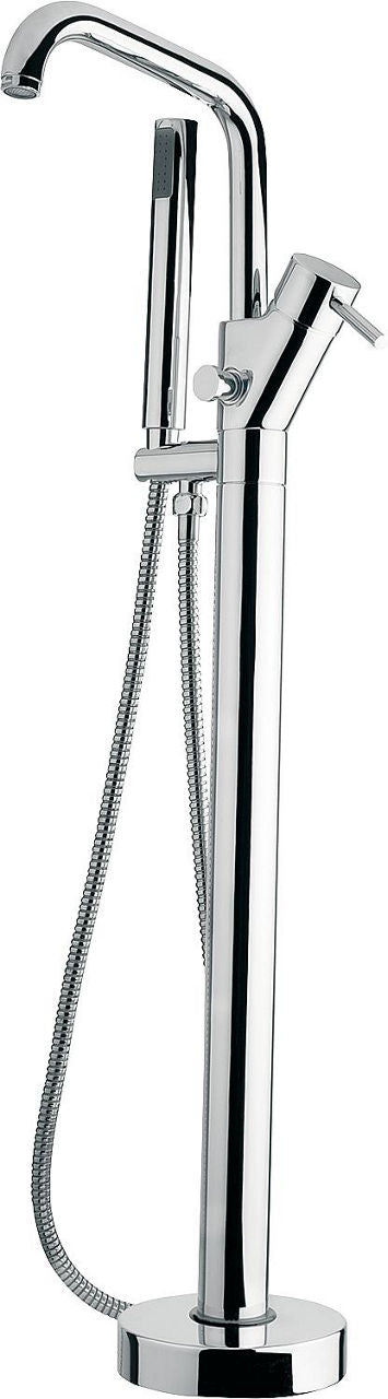 Mitigeur bain/douche sur pied Kos avec douchette stick + corps encastrement, saillie 222 mm, chromé