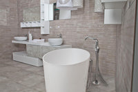 Mitigeur bain/douche sur pied Kos avec douchette stick + corps encastrement, saillie 222 mm, chromé