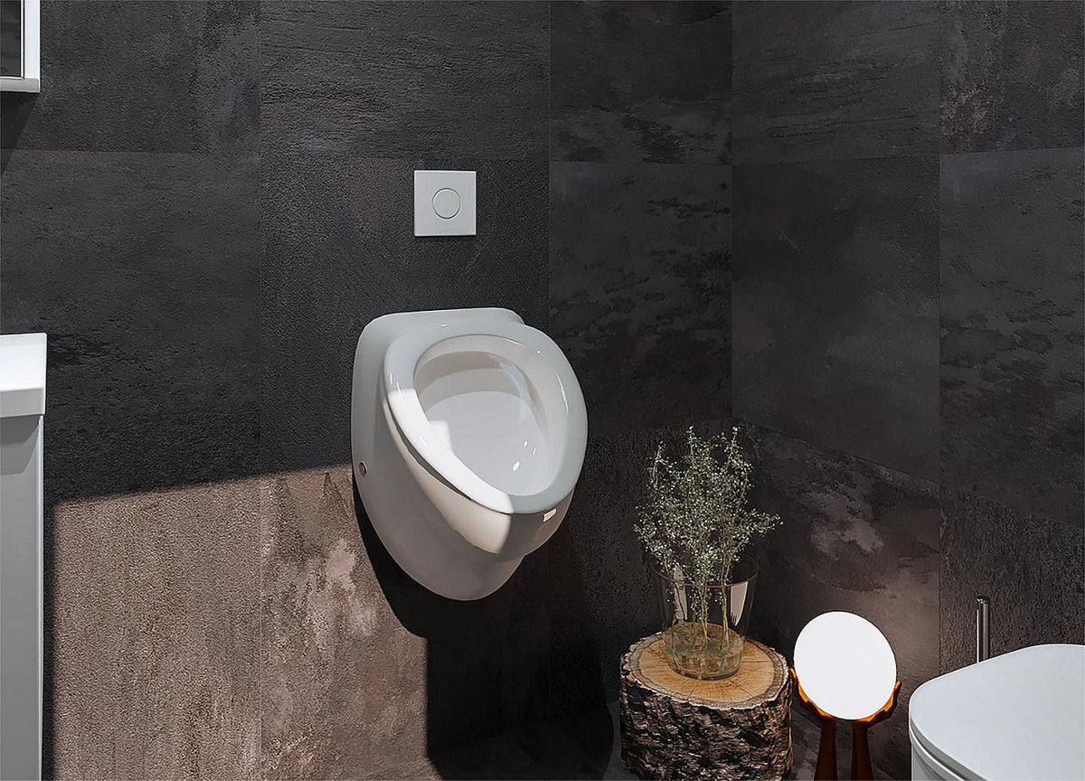 Urinoir evenes FULL, alimentation par l'arrière, 390×560×400 mm, céramique blanche - vue 2