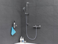 Kit de douche Cylindrica 3 barre 700 mm, douchette 3 jets Ø 75 mm chrome
