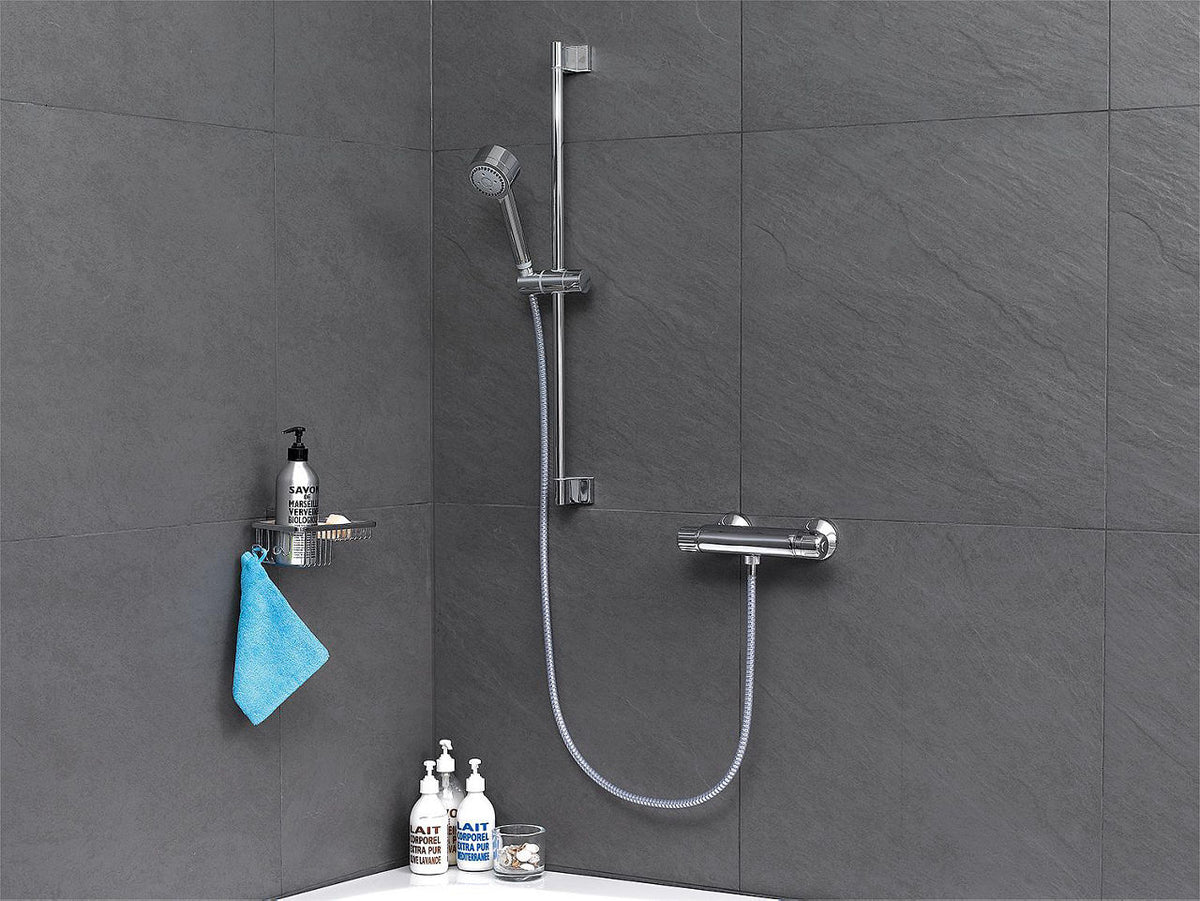 Kit de douche Cylindrica 3 barre 700 mm, douchette 3 jets Ø 75 mm chrome