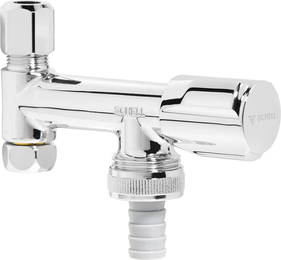 Robinet machine à laver SCHELL COMFORT avec clapet anti-retour chromé filétage mâle 3/8" DN10