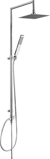 Duschsäule Square mit Stabhandbrause und Kopfbrause 200x200 mm Chrom