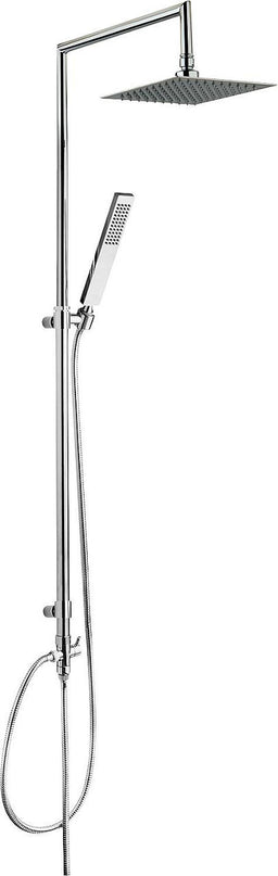 Duschsäule Square mit Stabhandbrause und Kopfbrause 200x200 mm Chrom