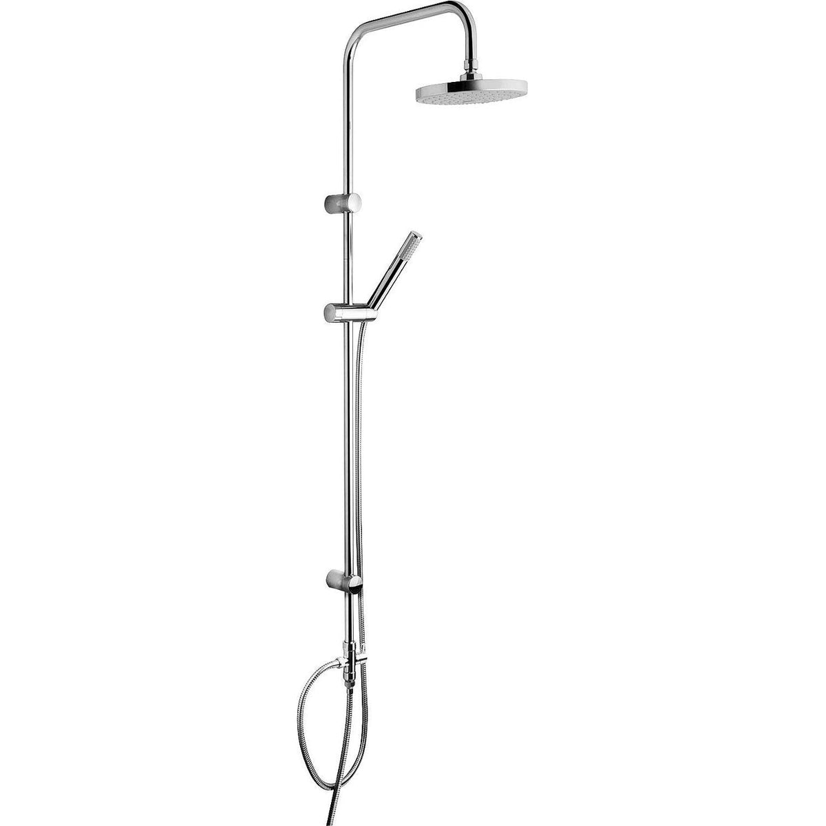 Duschsäule Waikato mit Handbrause an der Stange + Kopfbrause Ø 190 mm Chrom