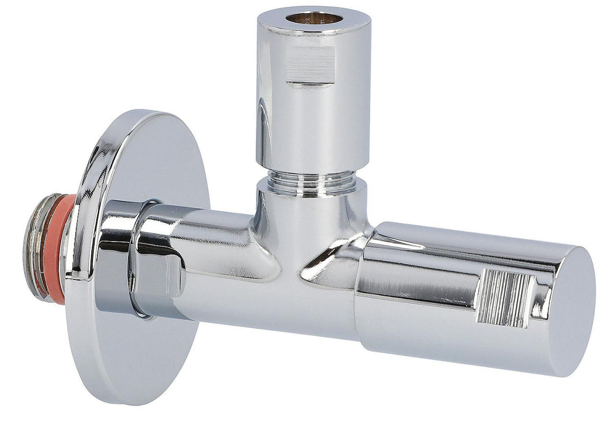 Robinet d'équerre Design-tec classic line SCHLÖSSER DIN DVGW, chromé brillant auto-étanchéifiant