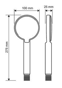 Douchette One 1 jet ø 100 mm chromé