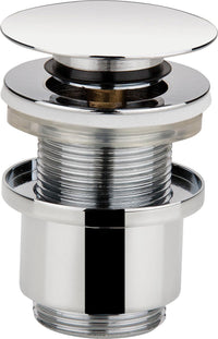 Bonde de lavabo "Klicker" 1"1/4 laiton chromé, sans trop-plein bouchon excentrique 64mm