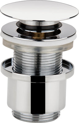 Bonde de lavabo "Klicker" 1"1/4 laiton chromé, sans trop-plein bouchon excentrique 64mm