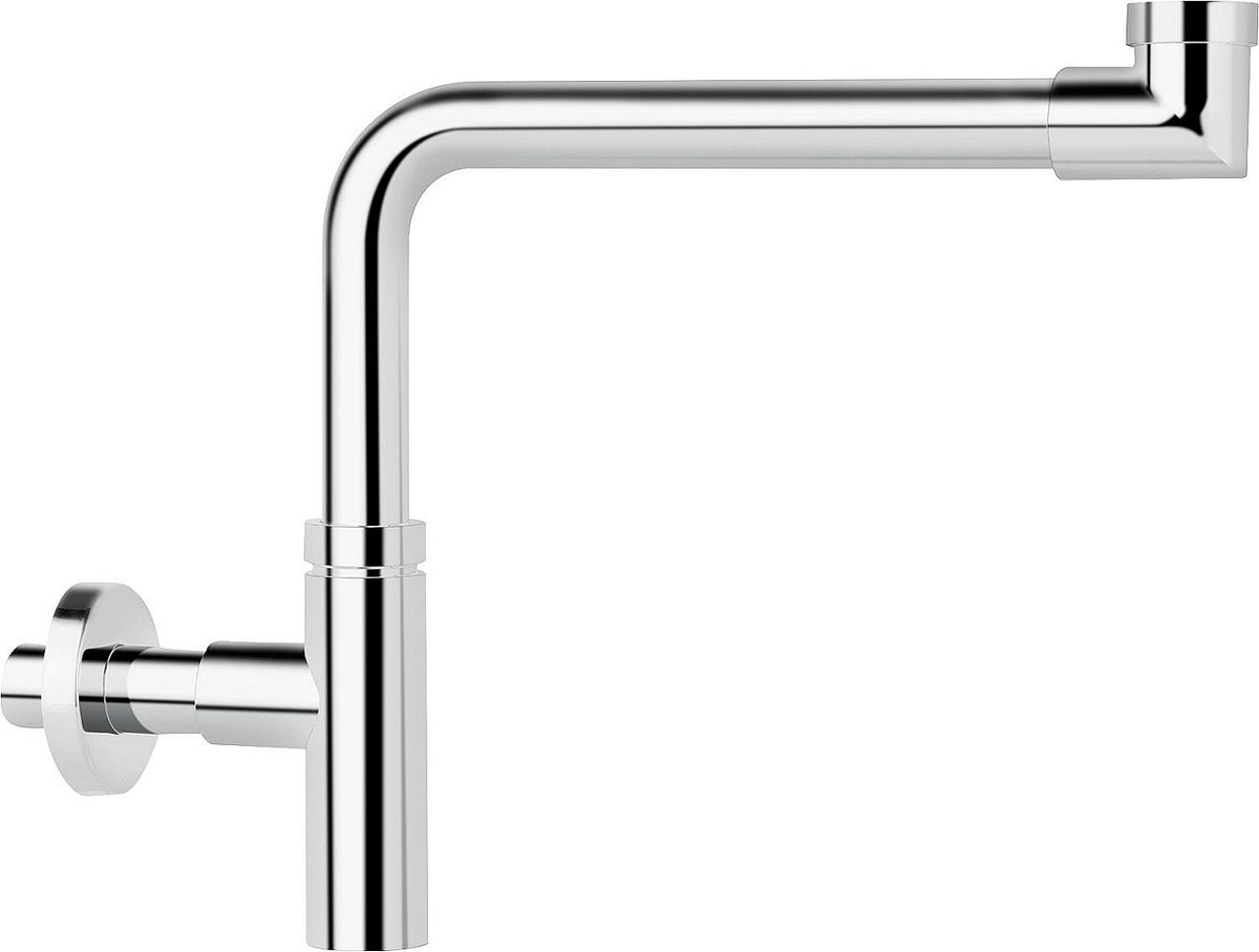 Siphon gain de place Design DN 32 (1 1/4"), 32 x 100 mm laiton chromé