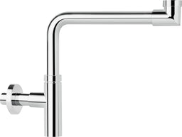 Siphon gain de place Design DN 32 (1 1/4"), 32 x 100 mm laiton chromé