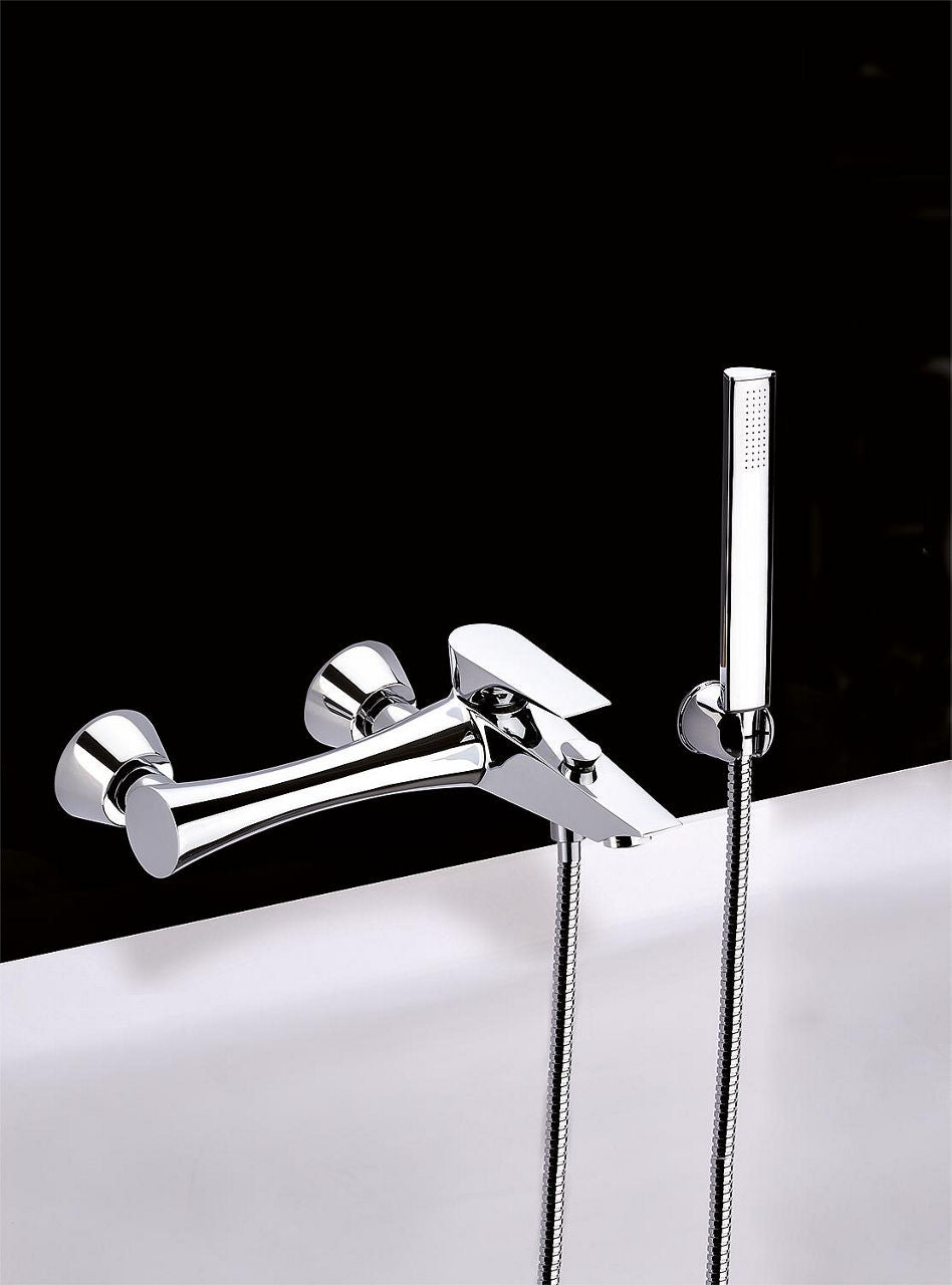 Mitigeur bain/douche apparent Diva avec douchette stick saillie 190 mm chromé