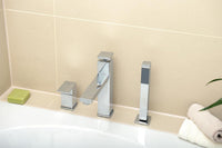 Mitigeur bord baignoire 3 trous Skyline avec douchette stick, saillie 210 mm, chromé
